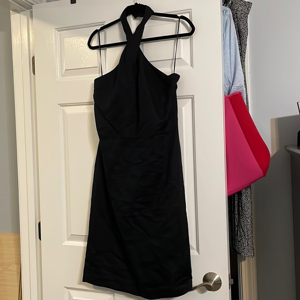 Banana Republic black halter dress